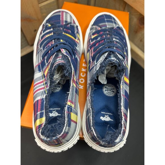 Rocket Dog Womens Jokes Bridger Patchwork Sneakers Blue Multi Size 8 M - Picture 5 of 6